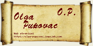 Olga Pupovac vizit kartica
